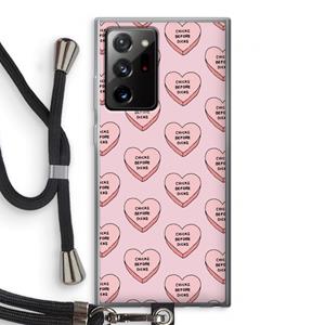 CaseCompany Chicks before dicks: Samsung Galaxy Note 20 Ultra / Note 20 Ultra 5G Transparant Hoesje met koord