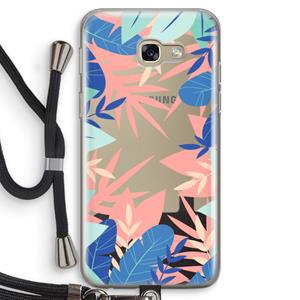 CaseCompany Tropisch: Samsung Galaxy A5 (2017) Transparant Hoesje met koord