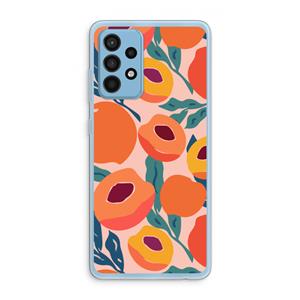CaseCompany Perzik: Samsung Galaxy A52 Transparant Hoesje