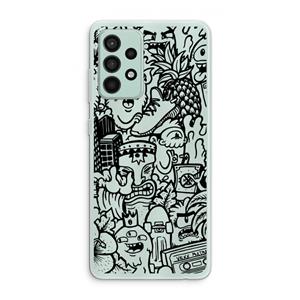 CaseCompany Vexx Black Mixtape: Samsung Galaxy A52s 5G Transparant Hoesje