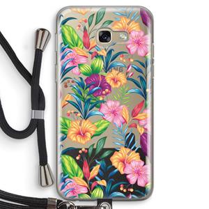 CaseCompany Tropisch 2: Samsung Galaxy A5 (2017) Transparant Hoesje met koord