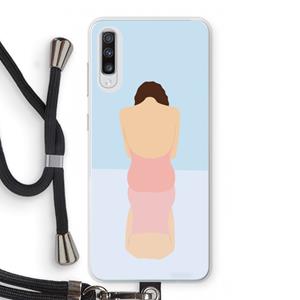 CaseCompany Mirror: Samsung Galaxy A70 Transparant Hoesje met koord