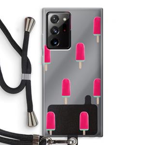 CaseCompany Waterijsje: Samsung Galaxy Note 20 Ultra / Note 20 Ultra 5G Transparant Hoesje met koord