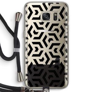 CaseCompany Crazy pattern: Samsung Galaxy S7 Transparant Hoesje met koord