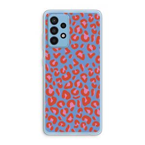 CaseCompany Leopard blue: Samsung Galaxy A52 Transparant Hoesje