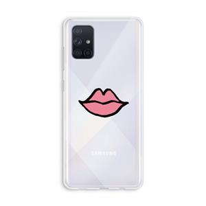 CaseCompany Kusje: Galaxy A71 Transparant Hoesje