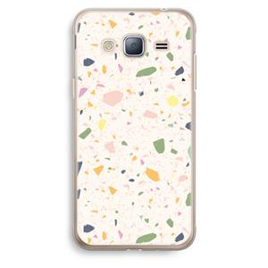 CaseCompany Terrazzo N°21: Samsung Galaxy J3 (2016) Transparant Hoesje