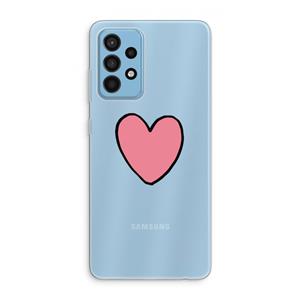 CaseCompany Hartje: Samsung Galaxy A52 Transparant Hoesje