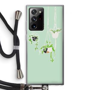 CaseCompany Hang In There: Samsung Galaxy Note 20 Ultra / Note 20 Ultra 5G Transparant Hoesje met koord