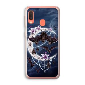 CaseCompany Vleermuizen Maan: Samsung Galaxy A20e Transparant Hoesje