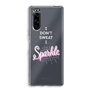CaseCompany Sparkle quote: Sony Xperia 5 Transparant Hoesje