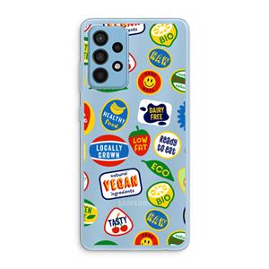 CaseCompany Fruitsticker: Samsung Galaxy A52 Transparant Hoesje