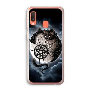 CaseCompany Volle maan: Samsung Galaxy A20e Transparant Hoesje