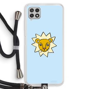 CaseCompany Kleine leeuw: Samsung Galaxy A22 4G Transparant Hoesje met koord