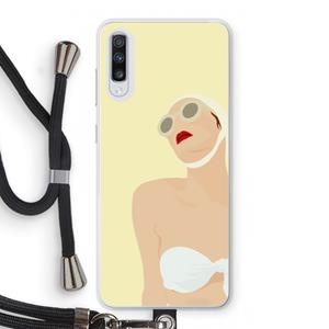 CaseCompany Summer: Samsung Galaxy A70 Transparant Hoesje met koord
