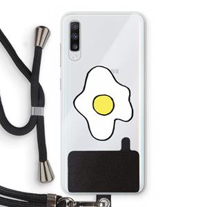 CaseCompany Spiegelei: Samsung Galaxy A70 Transparant Hoesje met koord