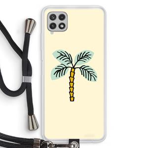 CaseCompany Palmboom: Samsung Galaxy A22 4G Transparant Hoesje met koord