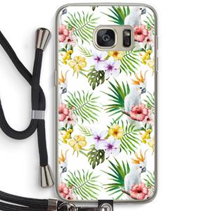 CaseCompany Gele kuif: Samsung Galaxy S7 Transparant Hoesje met koord