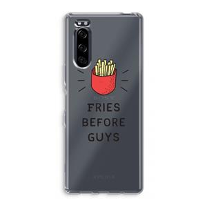 CaseCompany Fries before guys: Sony Xperia 5 Transparant Hoesje