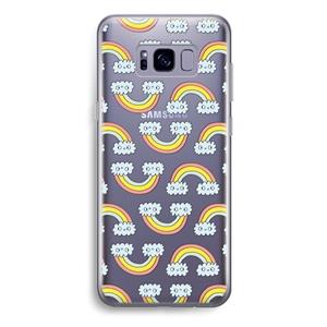 CaseCompany Regenboog: Samsung Galaxy S8 Plus Transparant Hoesje