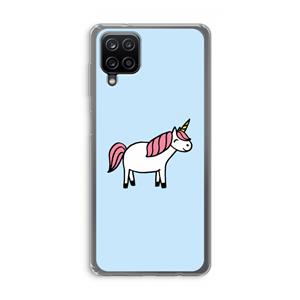 CaseCompany Eenhoorn: Samsung Galaxy A12 Transparant Hoesje