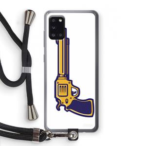 CaseCompany Pew Pew Pew: Samsung Galaxy A31 Transparant Hoesje met koord