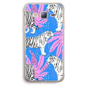 CaseCompany Tijger: Samsung Galaxy J3 (2016) Transparant Hoesje