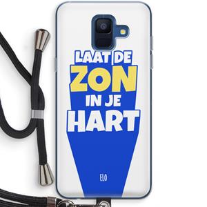 CaseCompany Laat de zon in je hart: Samsung Galaxy A6 (2018) Transparant Hoesje met koord