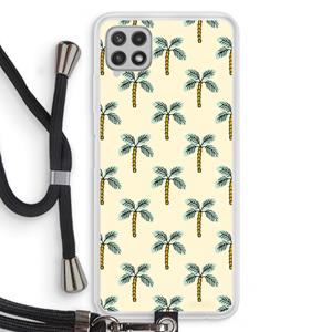CaseCompany Paradise: Samsung Galaxy A22 4G Transparant Hoesje met koord