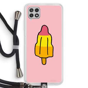 CaseCompany Raketijsje: Samsung Galaxy A22 4G Transparant Hoesje met koord