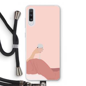 CaseCompany Wine: Samsung Galaxy A70 Transparant Hoesje met koord