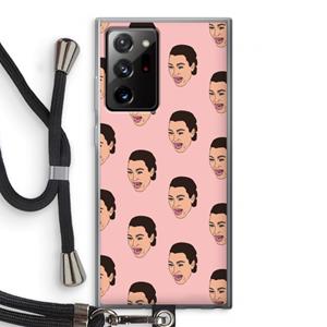 CaseCompany Ugly Cry Call: Samsung Galaxy Note 20 Ultra / Note 20 Ultra 5G Transparant Hoesje met koord