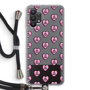 CaseCompany GIRL POWER: Samsung Galaxy A32 5G Transparant Hoesje met koord
