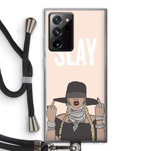 CaseCompany Slay All Day: Samsung Galaxy Note 20 Ultra / Note 20 Ultra 5G Transparant Hoesje met koord