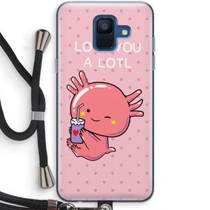 CaseCompany Love You A Lotl: Samsung Galaxy A6 (2018) Transparant Hoesje met koord