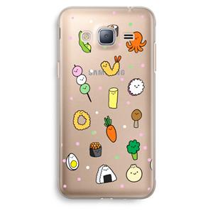 CaseCompany Happy bento friends: Samsung Galaxy J3 (2016) Transparant Hoesje