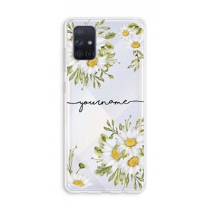CaseCompany Daisies: Galaxy A71 Transparant Hoesje