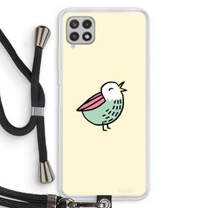 CaseCompany Birdy: Samsung Galaxy A22 4G Transparant Hoesje met koord