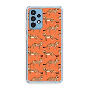 CaseCompany Cheetah: Samsung Galaxy A52 Transparant Hoesje