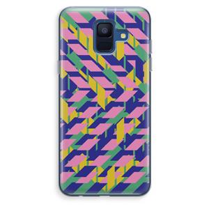 CaseCompany Skew Blush 1: Samsung Galaxy A6 (2018) Transparant Hoesje