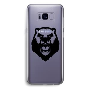 CaseCompany Angry Bear (black): Samsung Galaxy S8 Plus Transparant Hoesje