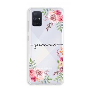 CaseCompany Rozen: Galaxy A71 Transparant Hoesje