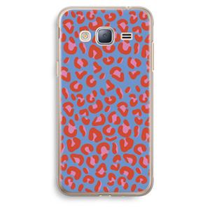 CaseCompany Leopard blue: Samsung Galaxy J3 (2016) Transparant Hoesje