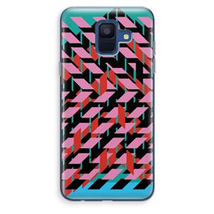 CaseCompany Skew Blush 2: Samsung Galaxy A6 (2018) Transparant Hoesje