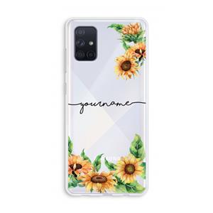 CaseCompany Zonnebloemen: Galaxy A71 Transparant Hoesje