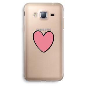 CaseCompany Hartje: Samsung Galaxy J3 (2016) Transparant Hoesje