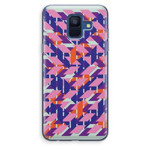 CaseCompany Skew Blush 3: Samsung Galaxy A6 (2018) Transparant Hoesje