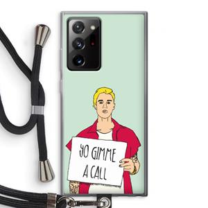 CaseCompany Gimme a call: Samsung Galaxy Note 20 Ultra / Note 20 Ultra 5G Transparant Hoesje met koord