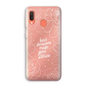 CaseCompany Good stories: Samsung Galaxy A20e Transparant Hoesje