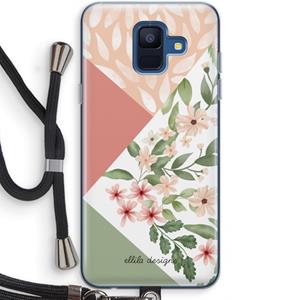 CaseCompany Sweet heaven geometrics: Samsung Galaxy A6 (2018) Transparant Hoesje met koord